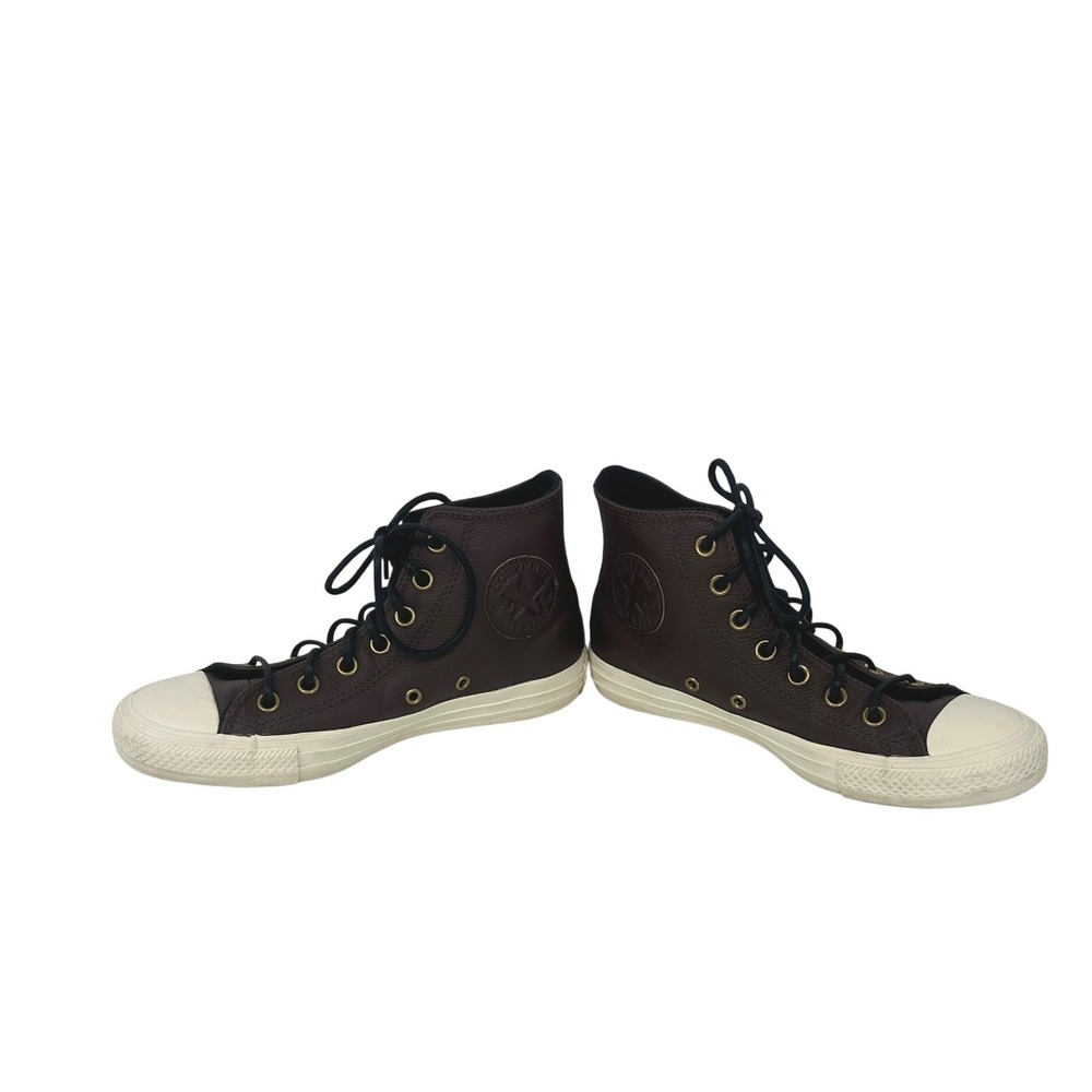 Converse Chuck Taylor All Star Leather High Top Sneakers Brown Men 5.5 Women 7.5